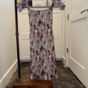 Floral Midi Dress with Ruffle Hem